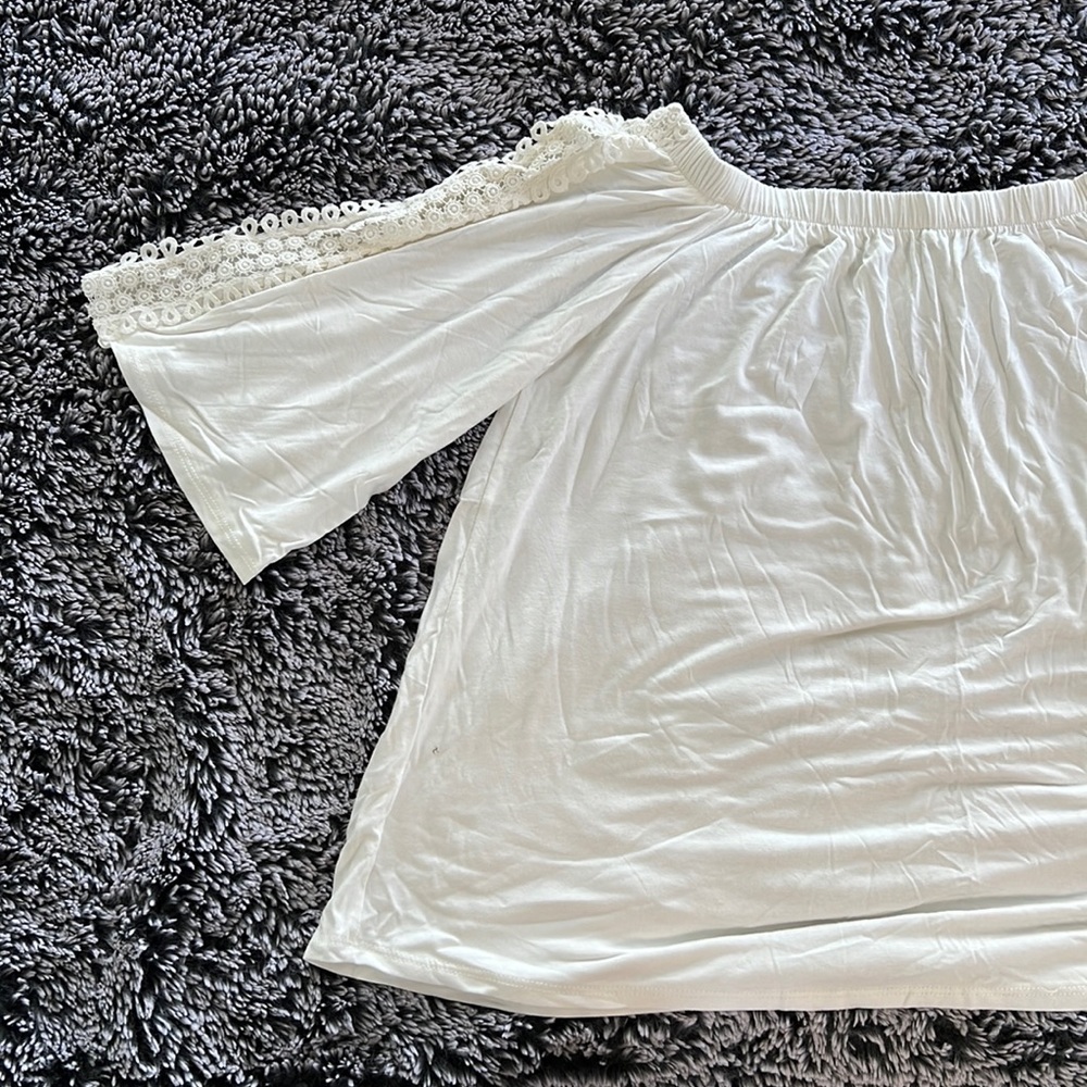 White Off the Shoulder Blouse
